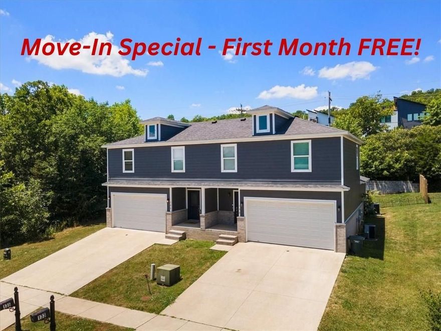 Move-In Special: First Month FREE with a 12-Month Lease AND Less than 10 minutes from the University of Arkansas and downtown Fayetteville!
Enjoy modern living in this East Fayetteville townhome featuring a fenced yard and covered patio—pets welcome. The open main level offers concrete floors, granite countertops, stainless steel appliances, a walk-in pantry, and a convenient half bath. Upstairs, you’ll find all bedrooms, two full baths, and laundry for easy everyday living. Ideally located near trails, parks, shopping, dining, and transit.  Style, convenience, and move-in savings all in one!
