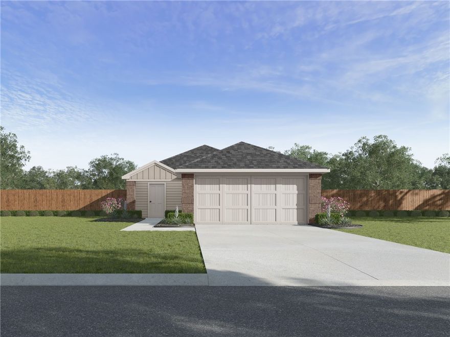 Amazing Ashdown Plan in Nature Walk, located in Springdale, AR! These brand-new homes will have a Brick and Hardie® siding exterior per plan. Single-story homes will have LVP throughout common areas and carpet in all bedrooms. The 2-story homes will have LVP downstairs and carpet in all bedrooms, on the stairs and in all upstairs living areas. Kitchen features 30-inch cabinets, lovely appliances, and granite countertops with tile backsplash. Primary bedroom has a fabulous ensuite, dual sinks, with a walk-in shower! LED lighting throughout. High efficiency AC with programmable Wi-Fi thermostat. Front, side, and PARTIAL back sod for the larger lots. Come find your dream home today! Taxes and Parcel TBD. Garage Door Opener! Parcel and taxes TBD.  Lot size is an estimation. This is Lot 71 on Thelma Street. Actual Lot number, address and plan in Nature Walk subject to change.