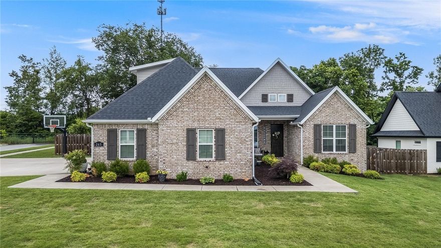 Welcome to Mill Park Subdivision in Elm Springs. This home is perfectly placed on a corner lot & cul-de-sac offering you add'l privacy. Upon entering you'll find plenty of space to make this home yours. Oversized windows welcome you in & will easily brighten your day w/ natural light. The 1st level has Primary w/ walk-in closet & soaker tub w/ accent wall, the 2nd Bdrm, & Flex Room. Fam. Room is accentuated w/ wood beams, brick fireplace & opens into the Kitchen & Dining w/ add'l oversized windows w/ ample room for creating meals & gatherings. This Kitchen also has storage throughout & under the quartz island. PLUS the pantry does not fall short of impressive w/ room for EVERYTHING & more. Laundry area w/ sink keeps the flow of oversized space for everything to have it's place. 2nd level has 3rd/4th Bdrms with full bath. Backyard has a covered patio, plenty of room for a garden & an apple tree waiting to provide fruit for you & if you enjoy sports, play BBall w/ the hoop out front. 
Waterfall Welcomes You!