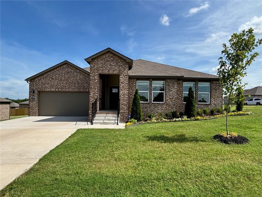 Dashing Dean Plan in Rolling Meadows, in Pea Ridge, Arkansas! Each home in Rolling Meadows is meticulously crafted with attention to detail, creating a space that feels both luxurious and welcoming. From the moment you walk through the door, you'll be greeted by modern features and spacious a layout that caters to every lifestyle. Our homes boast premium finishes and thoughtful designs, ensuring that you'll be stepping inside your own personal oasis. These homes will be complete with LVP flooring throughout (two-story plans will have carpet on stairs and upstairs) and wood shelving in all closets, pantry, and utility room. The kitchen will have quartz kitchen counters, 36-inch cabinets, and stainless-steel appliances with a Gas Range! The primary bath will feature quartz countertops, double sinks, and a walk-in shower. Each home comes with 4-sided brick with Hardie ® fascia per plan. Home will have a Garage Door Opener. Taxes and Parcel TBD.