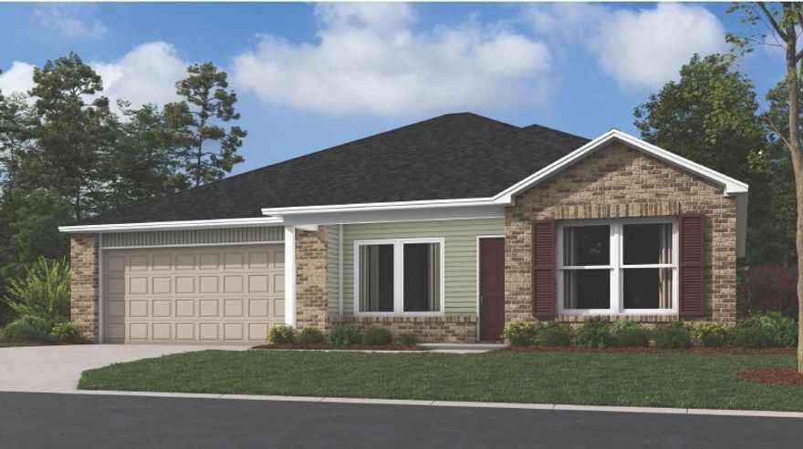 The stunning Carnegie plan is rich with curb appeal with its cozy covered entryway and front yard landscaping. This home features 4 bedrooms, 2 bathrooms, a large living room, a kitchen fully equipped with energy-efficient appliances, abundant counterspace, and a pantry. The laundry room, conveniently located just off the garage, is perfect for any sized family. The master suite features a walk-in closet.