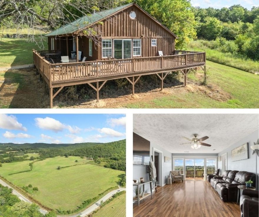 These type of opportunities don’t come up very often.  90 acres m/l, minutes from the Buffalo River, already established income, quiet country setting yet minutes from conveniences and accessible from pavement.  This 2 bedroom, 1 bathroom home overlooks approximately 50 acres of established hayfields and has multiple outbuildings for hay storage.  The spring fed pond can water your livestock or the hundreds of deer that graze in the pasture at night.  This property has a lot of options, come check it out!!