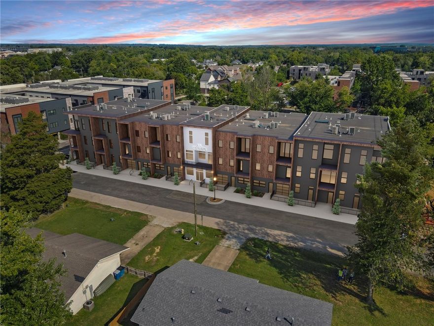 Luxury condo living at its best, welcome to THE HAVEN BENTONVILLE. Perfectly positioned between the new Walmart Campus and the vibrant Downtown Bentonville Square, The Downtown Haven offers unmatched access to cultural hotspots. This is urban living redefined. This community features 29 luxury residences. Unit 110 ā The Basquiat Flat, is named in tribute to legendary artist Jean-Michel Basquiatāwhose work is prominently featured at nearby Crystal Bridgesāthis ground-level unit channels a bold, industrial vibe with an artistic edge. A unique glass-paneled overhead door opens directly onto your private patio, blurring the lines between indoor inspiration and outdoor ambiance. The primary suite features a large walk-in closet. This one bedroom also boast a bonus flex space perfect for an work-at-home office. Whether you're an art lover, cyclist, entrepreneur, or someone who simply craves modern comfort in a walkable neighborhoodāthis is your Bentonville basecamp.