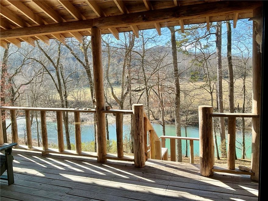 Rare one of a kind log cabin with river frontage on the Little Buffalo River, end of road privacy on 19 wooded acres! Updated kitchen with new hickory cabinets, granite countertops and new Pella windows. Imagine walking out your back door and floating less than a mile to the Buffalo River or put it at the Hwy 7 bridge in Jasper and float to your property. Enjoy the sunsets from the comfort of your own hot tub or by the fire in your great room by the wood burning stove. The Buffalo National River borders the East side of the property. Excellent fishing for small mouth bass and Goggle-eye right off the bank. The town of Jasper is less than 7 miles away where you can enjoy shopping, dining and many festivals and events on the square.