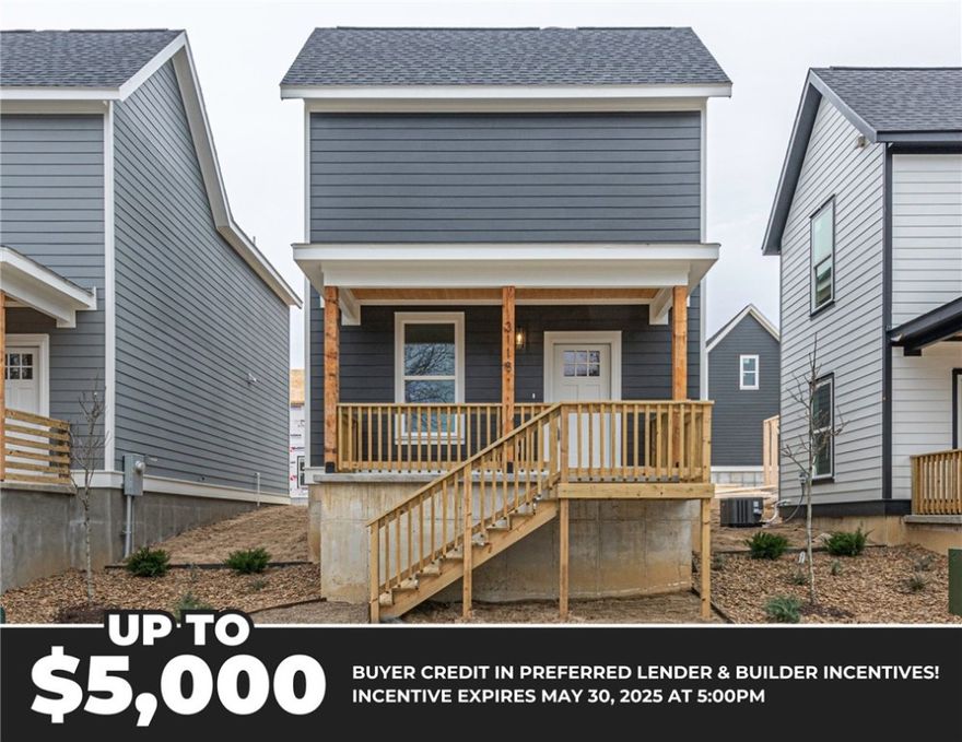 *LIMITED TIME OFFER: Up to $5,000 buyer credit in preferred lender & builder incentives - EXPIRES 5/30/25 @ 5:00PM* (OPEN HOUSES hosted @ MODEL HOME: 1015 N Laramie Heights) Welcome to Southern Woods! A Trailside Community at the base of Centennial Park (2022 Top Outdoor Facility, Arkansas Parks & Rec) Not only does this location offer access to miles of trails, greenspaces with paved pathways, & bicycle stalls, it is also min away from shopping, food, I-49, & University of Arkansas! DUPLE floor plan feat: a covered front porch w cedar posts, an open concept first floor w 9’ ceilings, half bath, LVP floors, & kitchen w 3cm granite counters, subway tile backsplash, large center island w sink, stainless steel appliances & back deck! Upstairs: Laundry space & 2 Bedrooms w private ensuites. Perfect for homeowners & investors! POA $35/mo includes lawn mowing! Don’t miss out on this community in a premier location! Act now!