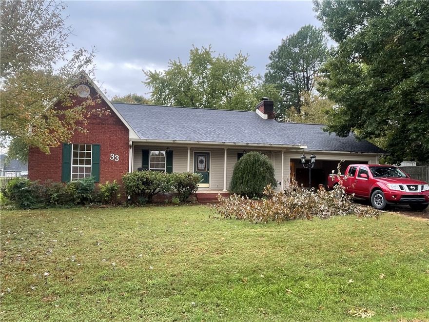 BEAUTIFUL BRICK in a highly desirable location. Definitely a winning floor plan. Offering a vaulted ceiling in the living room with a gorgeous fireplace w/ insert. Kitchen is delightful with a newer electric range and plenty of cabinets. Formal dining room can be a versatile bonus room. Primary suite is large with a walk in closet and  newer walk in shower. Extras include built ins in the spacious garage, pocket doors, massive mudroom for a handy clean up. NEW ROOF.  3 small outbuildings convey (see Private Remarks). Attic is decked for added storage. The backyard is fenced and has a delightful patio tucked behind a screen of wooden privacy fencing and occasional winding vines. This secret retreat is perfect for morning coffee.
Excellent location!                         
...........
