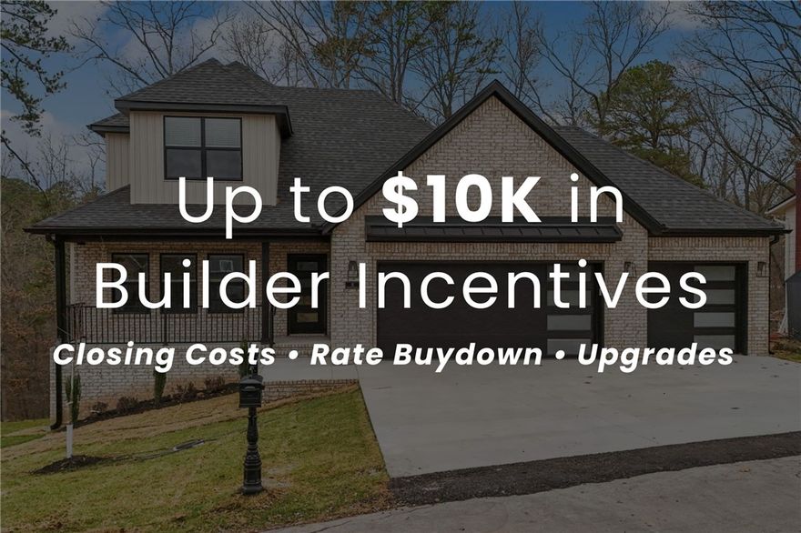 Convenient location to all of NWA! Welcome to this beautifully designed 4-bedroom, 2.5-bath home in the Spring Creek Subdivision, where thoughtful details and modern finishes come together effortlessly. Step inside to find engineered hardwood floors flowing through the main living areas, complemented by exposed beams that add warmth and architectural character to the open living space.
The kitchen is both stylish and functional, featuring white quartz countertops, a pantry, and an easy flow into the dining and living areas—perfect for everyday living and entertaining alike. The primary suite is a true retreat with a custom tile shower and spa-like feel.

Enjoy the community pool and park with outdoor living year-round on your covered back deck, ideal for morning coffee or evening gatherings. With a 3-car garage, generous bedroom sizes, and a flexible layout, this home offers the space and comfort today’s buyers are looking for. 
We also offer incredible savings with our preferred lender!