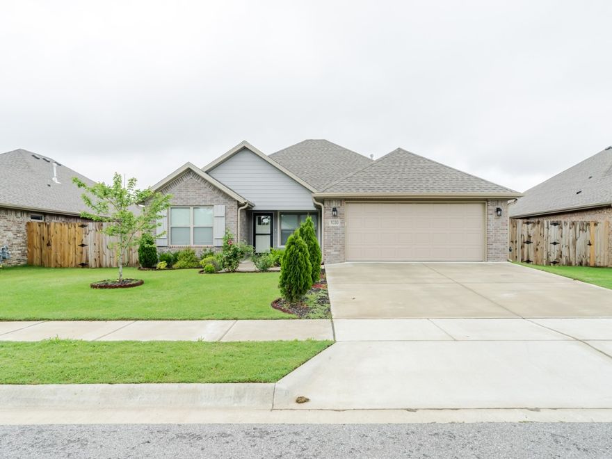 New on rental program! Hillsdale Sub. Like new, built in 2023 nearly 1830 sq. feet. larger 3-bedroom 2 bath home with open floor concept! Large primary suite, dual vanities, tiled shower & soaking tub in primary bathroom. Granite countertops, ss appliance package, upscale cabinetry & folding space in large laundry room!  Enjoy the covered porch on back side in the privacy fenced yard. 1 small pet negotiable with increased deposit and possibly increased rent.  Combo box will be put on 05-30-2025