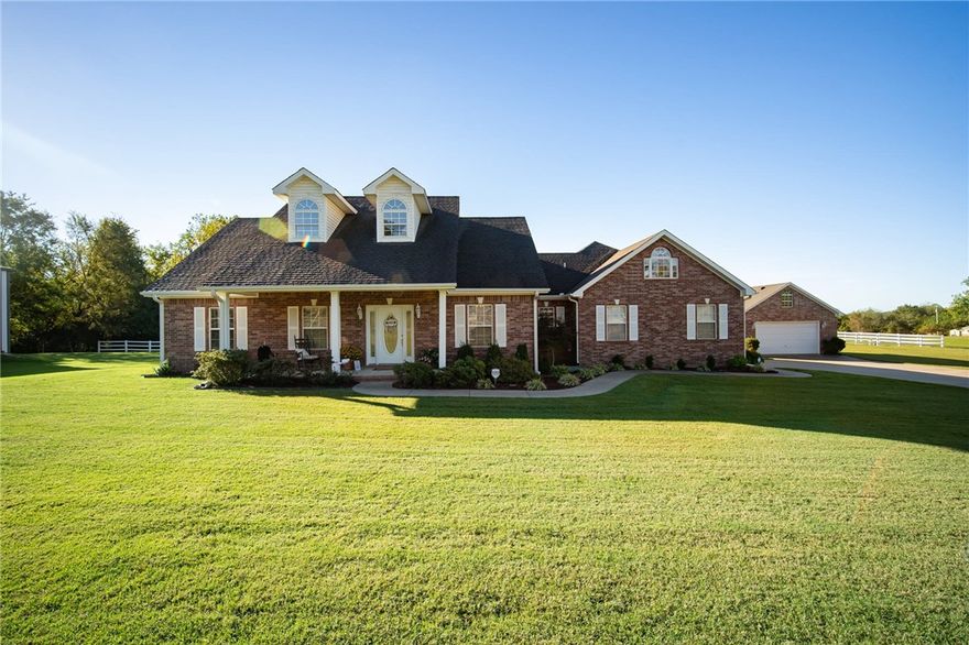 Lot of updates in this 3 bed/ 2.5 bath home just North of Alma. The roof, HVAC, premium vinyl flooring and fixtures are all new within the last 5 years. Eat-in kitchen plus formal dining, separate office. Granite tops throughout. Large rooms. Master suite has double walk-in closets, huge tile walk-in shower. Huge covered front and back porches. 2 car attached garage, 2 car detached garage plus 24x44 metal building(large enough for a motorhome or camper). 1.28 acres. Extremely desirable location!