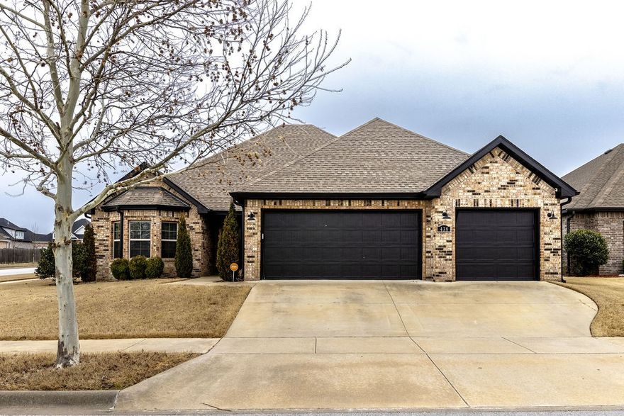 Beautifully maintained one-owner home, on a corner lot, in West Fayetteville! Featuring an open layout, crown molding, hand scraped wood flooring, bright kitchen with island featuring 3cm granite, 4BR/3 Full Bath, private primary suite, Jack and Jill bathroom, 4th separate bedroom/office with hall bathroom, front irrigation system, and a fenced backyard with a French drain and covered patio. Conveniently located near Farmington schools, shopping, parks, and I-49.