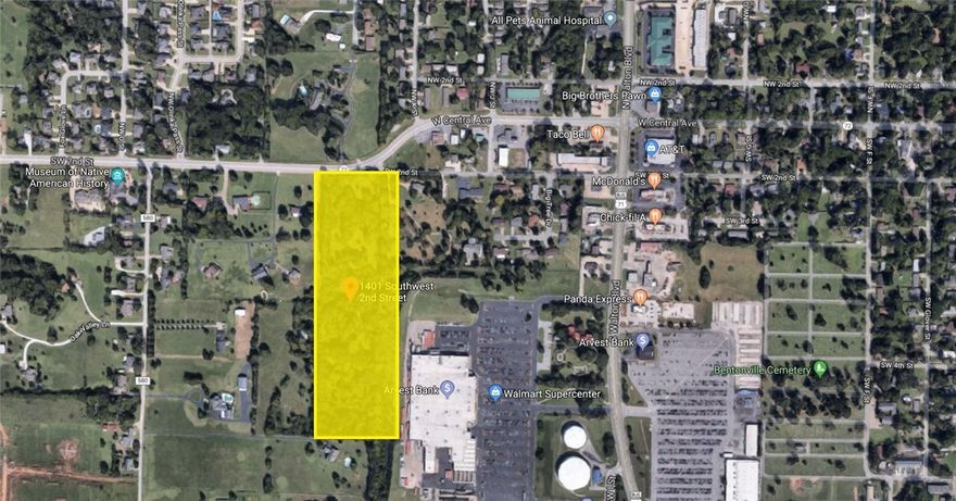 This is two 5-acre parcels in the heart of Bentonville (easy access to major Bentonville roads: Walton, Central, 2nd). Will divide; front 5 acres ideal for commercial development and back 5 acres ideal for those desirable estate lots that everyone wants. Huge potential for developing- investors welcome!