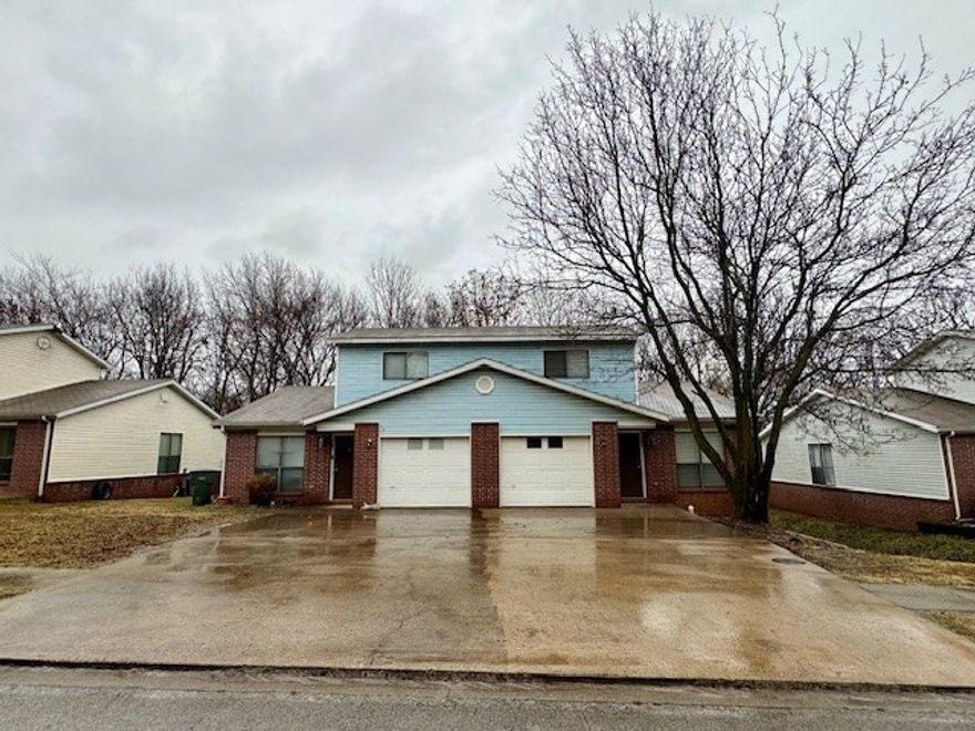 Great rental opportunity in this 2 bed 2 bath 1 car garage Duplex in excellent Fayetteville location. Located just off I-49, across the street from Fayetteville's Centennial Park at Millsap Mountain and less than 2 miles from U of A!  Comes with all appliances (except microwave) including washer and dryer, lawn care, fenced in back yard and more. **Pics may not be of exact unit**
