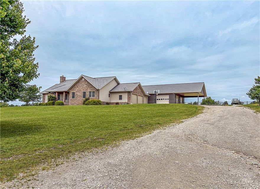 Beautiful and well maintained pullet farm on approximately 31 acres featuring 5 poultry houses, a spacious 2048 sq ft home with 3 bedrooms and 2 baths, plus a storm shelter area accessible through the crawl space. Property includes both well and rural water. The 1600 sq ft shop/garage offers ample workspace storage and has covered front parking along with a 1/2 bath.
This turnkey farm has been maintained and is ready for operation. Due to biosecurity and farm requirements, all buyers must be pre-vetted
and provide proof of funds, or a lender approval letter prior to viewing the poultry houses. Enjoy peaceful rural living with income-producing potential in a beautiful country setting. Also listed as Residential MLS #1345641