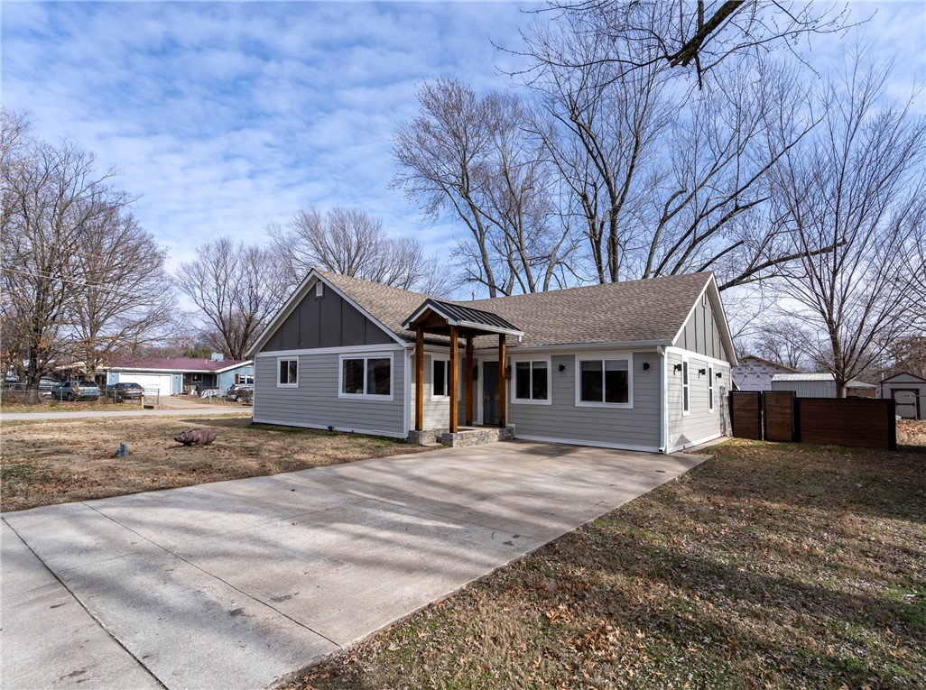 Recently remodeled! This beautiful 4 bedroom, 2 bath, 1662 square-foot home is on a corner lot. The stunning kitchen has stainless steel appliances, including a gas stove, microwave, vent hood, restaurant-style kitchen faucet, and cup washer. Kitchen cabinets have granite countertops with tiled backsplash and an oversized island for entertaining. 3/4" red oak hardwood floor throughout with tile in the wet areas. Updates include: new roof, HVAC, In Line water heater, gutters, hardy board exterior siding, LED lighting on interior/exterior, new floor joists and subfloor. Spray foam insulation in the attic will keep utility costs at a minimum! Sodded front yard, privacy fenced back yard, storage shed and covered area for grilling! Full list of items are on the attached improvement list. TV mounts will convey to buyers.