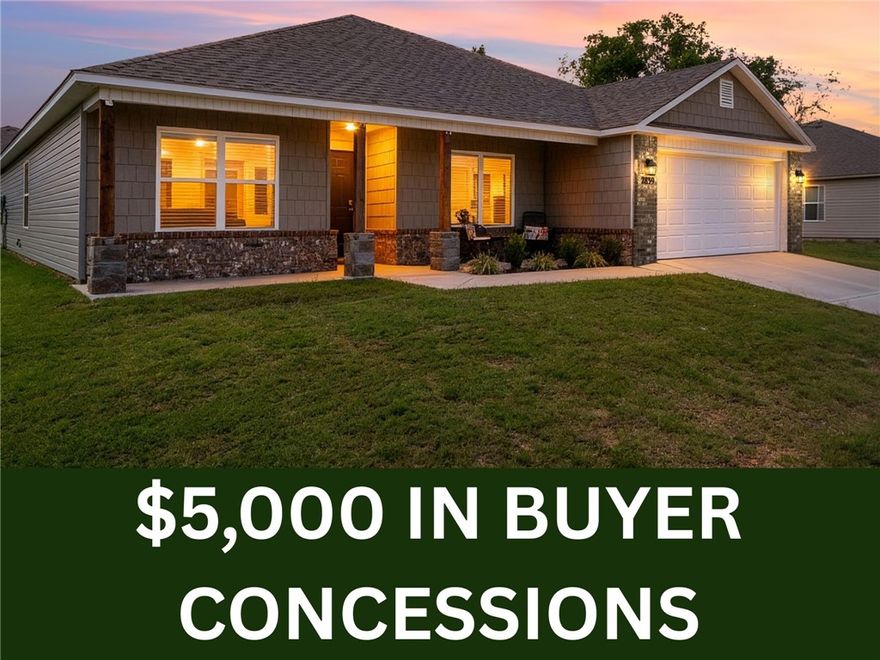 Seller offerings $5,000 in buyer concessions! Built in 2024, this move-in ready 4-bedroom, 2-bath home with a flexible office or bonus room offers 1,940 sqft of thoughtfully designed living space just minutes from campus.

The open-concept layout, modern finishes, and versatile floorplan create the perfect setup for studying, entertaining, or working from home. With spacious bedrooms and room to grow, this property is ideal for parents of incoming students looking for a comfortable long-term housing solution or investors seeking a strong location close to the university.