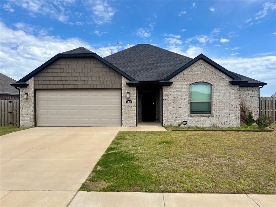 Nice home in W Fayetteville's Villages of Sloanbrooke Subdivision. Home features 3 bedrooms with wood floors, 2 bathroom, open floor plan, wood floors in living room with gas log fireplace, granite countertops, nice fenced in yard, large master suite with double sinks and walk in closet, and all appliances.