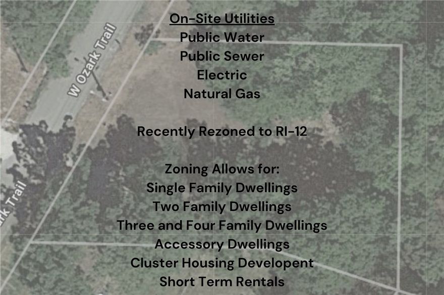 Recently zoned RI-12 allowing Single and Multifamily Residential development. Exceptional Location featuring a .25-acre lot beneath Mt. Kessler, offering an uncommon fusion of spaciousness, seclusion, and accessibility. Lot is just over 71' wide at the street and over 150' deep. Positioned only 2.5 miles from the University of Arkansas and 1.5 miles from I-49, it provides seamless connections to both professional and recreational pursuits. This property's proximity to Kessler Mountain Regional Park, puts hiking and cycling trails steps away.