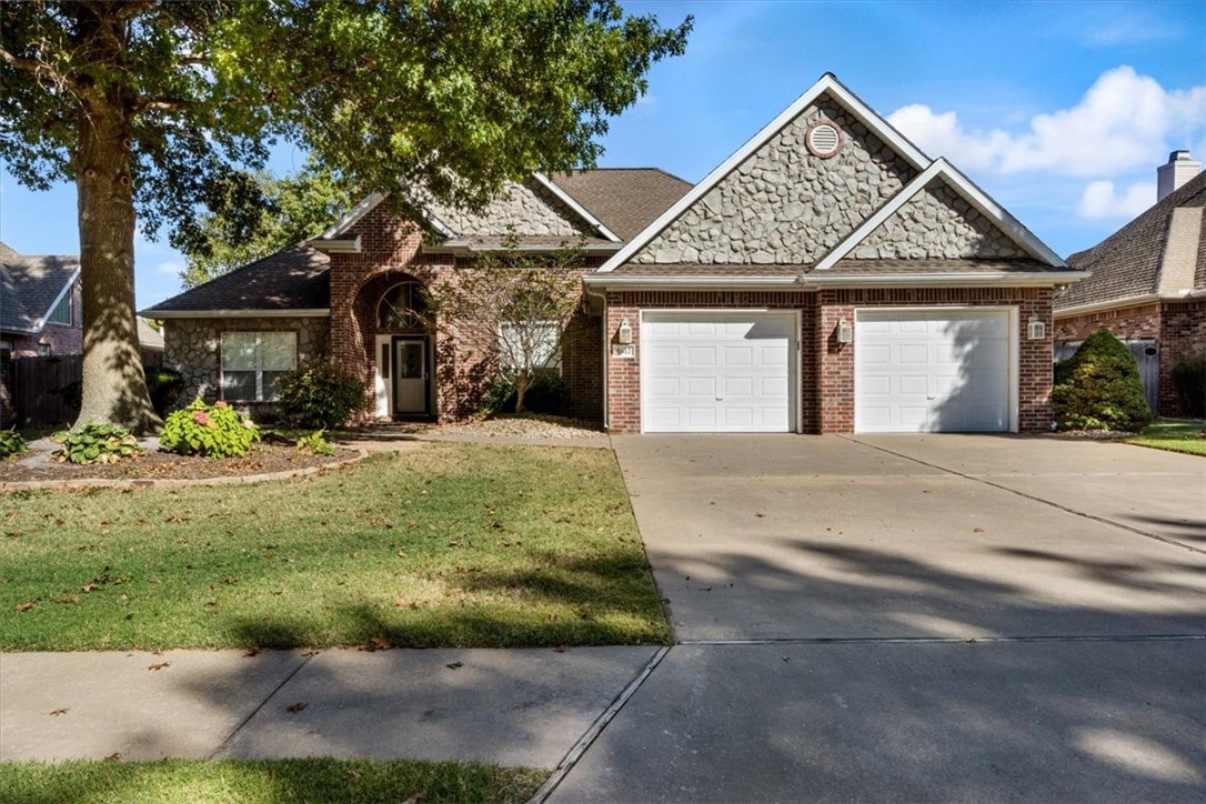 Outstanding location along with a super functional floorplan make this home perfect for your family. As you enter you will notice the brick encased columns that surround the formal dining room featuring real wood floors. Left of front door is a formal office space with built in desk and wall of cabinets. Living room features real wood floors and a brick fireplace with large windows to each side. The real wood floors continue to the kitchen and 2nd living area or den. Kitchen adds a double oven, granite counters, white cabinets and built-in with a super cool half barrel ceiling. Three good-sized bedrooms and two bathrooms are on this side of the home as well. The split floorplan features the primary bedroom on other side of home with a double tiered trey ceiling, his and her walk-in-closets and a large en-suite featuring separate his and her vanities, shower and soaker tub. Large flat, fenced back yard with pergola is great for kids and dogs to play or simply relax and enjoy the family. Offering home warranty WAO.