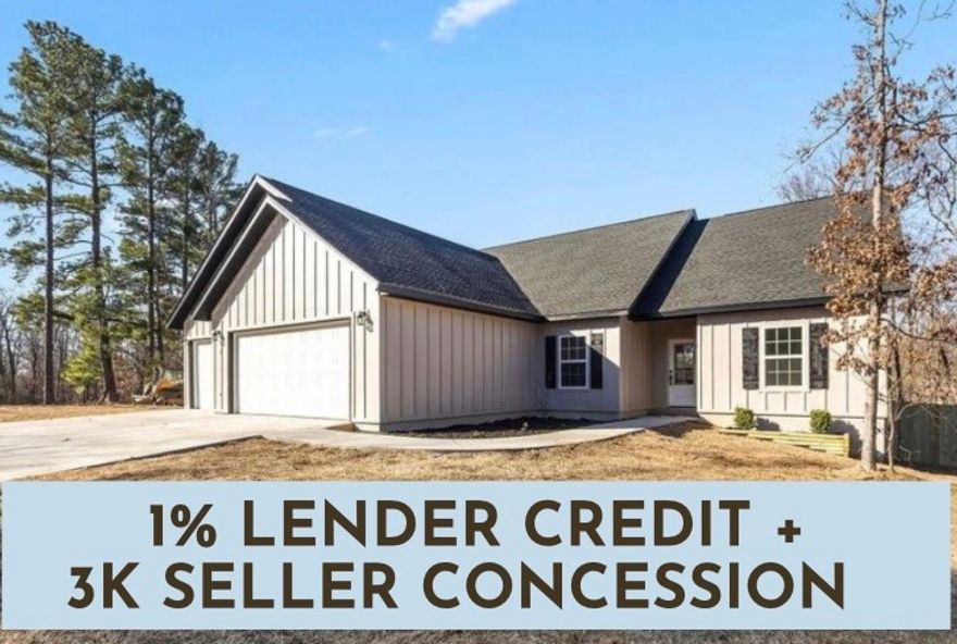 Brand new construction tucked onto a rare, flat, fully fenced .34-acre lot — the kind of yard you've searched for and haven't been able to find. There’s room for dogs to run, kids to play, garden beds to grow, or evenings spent under the stars with friends gathered around.
Inside, natural light fills the open-concept living space where the kitchen, dining, and living areas connect seamlessly — designed for hosting holidays, game nights, or slow mornings with coffee. A hidden pantry keeps everything beautifully organized, while a dedicated office creates the perfect work-from-home setup without sacrificing entertaining space.
Just off the garage, a true mudroom keeps backpacks, shoes, and daily life contained. The coveted 3-car garage offers space for vehicles, lake toys, bikes, and storage.
All just steps from Branchwood Rec Center & nature trail. Flat lots are hard to find in Bella Vista — and this one is ready to welcome you home! Ask about a $3k seller concession & preferred lender offering up to 1% of loan!