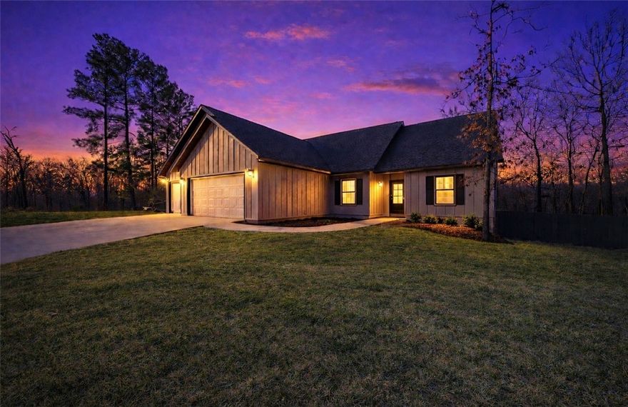 Brand new construction tucked onto a rare, flat, fully fenced .34-acre lot — the kind of yard you've searched for and haven't been able to find. There’s room for dogs to run, kids to play, garden beds to grow, or evenings spent under the stars with friends gathered around.
Inside, natural light fills the open-concept living space where the kitchen, dining, and living areas connect seamlessly — designed for hosting holidays, game nights, or slow mornings with coffee. A hidden pantry keeps everything beautifully organized, while a dedicated office creates the perfect work-from-home setup without sacrificing entertaining space.
Just off the garage, a true mudroom keeps backpacks, shoes, and daily life contained. The coveted 3-car garage offers space for vehicles, lake toys, bikes, and storage.
All just steps from Branchwood Rec Center & nature trail. Flat lots are hard to find in Bella Vista — and this one is ready to welcome you home! Ask about a $3k seller concession & preferred lender offering up to 1% of loan!
