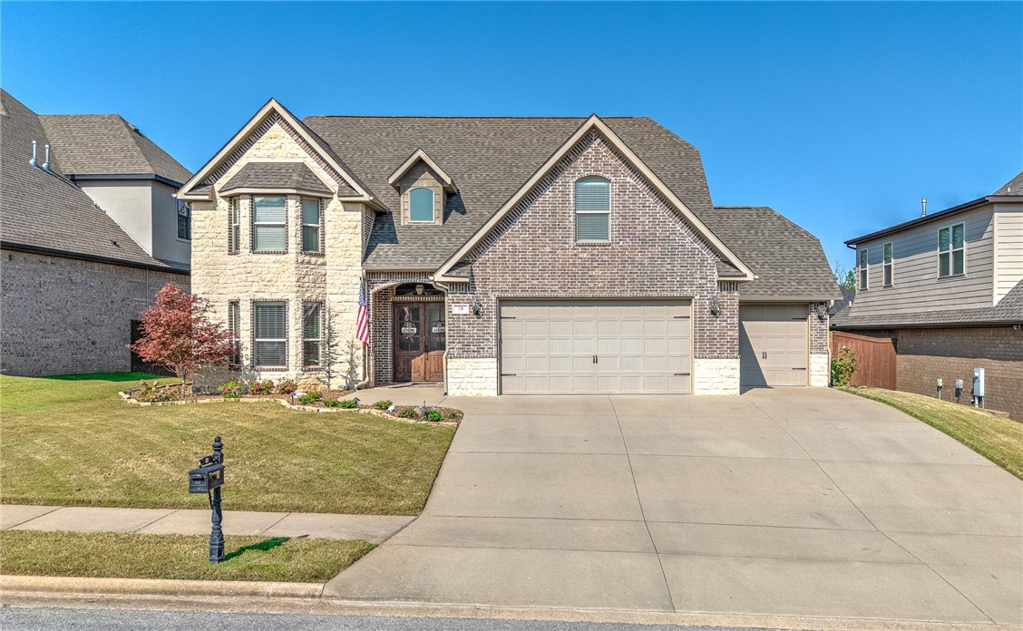 Want to live near all that Bentonville has to offer, and also live inside a coveted neighborhood? This one's for you! Be minutes from Downtown Bentonville, Walmart's new campus, Crystal Bridges, Alice Walton School of Medicine, Amazeum, 8th St market, NWACC, & the MTB trails. Easy access to I-49 from either entrance. Home features 4 bed 3.5 bath w/ bonus room & office. Open concept living w/ tall ceilings & lots of natural light. Granite countertops throughout, real hardwood flooring on main, & brand new carpet installed. The upstairs has been freshly painted, & the wood cabinets re-stained for a fresh look. New roof & gutters too. Admire the new professional landscaping while entertaining outside on the expanded Trex composite deck all year round. An oversized 3-car garage w/ built-in cubbies. Central vac throughout. Check out the two walk-in attic storage space off the upstairs bedrooms. Neighborhood amenities include: park, pool, playground, pavilion, pond, & walking trails. Must see home in a great location!