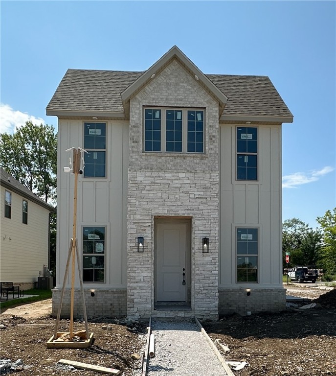 The Darcy offers four bedrooms, each with its own private bathroom and walk-in shower, creating a comfortable layout for guests or roommates. The main floor features an open kitchen with quartz countertops, stainless-steel appliances, and a large island that flows into the living and dining areas. A powder bath is located near the garage entry along with a mudroom with additional storage. LVP flooring extends through the main living spaces downstairs. Upstairs, the owner’s suite includes a spacious walk-in closet, double vanities, and a walk-in shower. A second-floor laundry room adds convenience and ease. This home also includes a fenced yard, blinds, and gutters. Located off Rupple Road in Towne West, across from Colbert Middle School and just minutes from the University of Arkansas, Wedington, I-49, and Farmington. All appliances are included - Washer/Dryer, Refrigerator, Dishwasher, Oven, and Microwave. *Agent Owned*