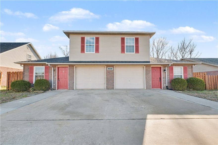 This newly remodeled duplex is just 3 miles from Downtown Bentonville and 4 miles from the new Walmart Home Office Campus, offering unbeatable convenience for both living and investing. One side is vacant, move-in ready, and includes all appliances including stainless steel kitchen appliances—perfect for an owner-occupant to live in while generating rental income from the other side. Roof has been replaced within the last 18 months, and with strong rental demand in Bentonville’s thriving market, this property is truly turn-key and positioned for both comfortable living and excellent cash flow potential, all while being minutes from world-class mountain biking trails, Crystal Bridges Museum, top-rated schools, and Bentonville’s vibrant dining and shopping scene. Schedule your showing today!