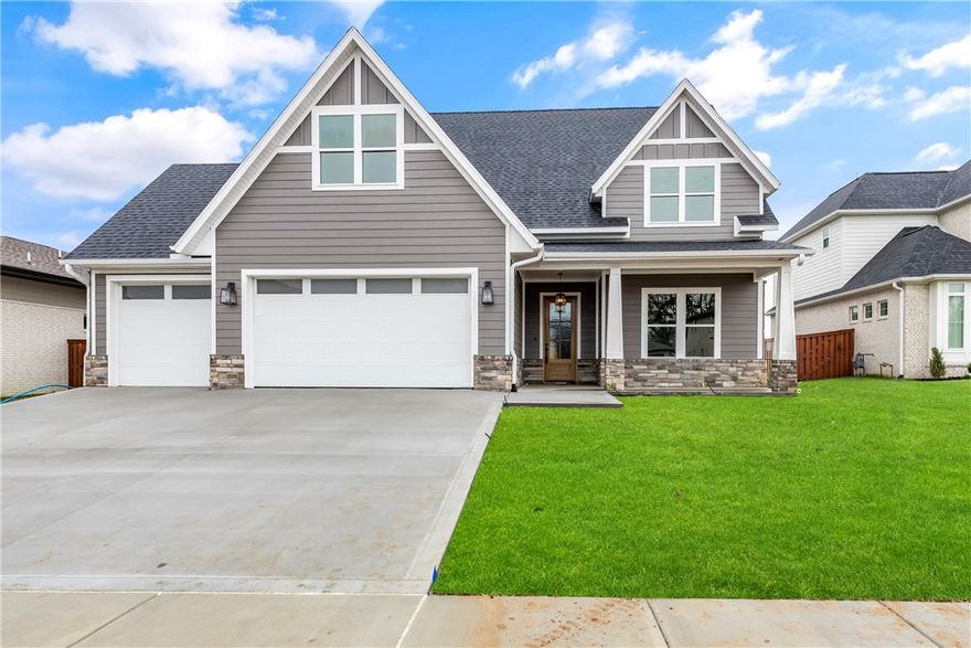 New Construction in Scissortail by Tall Oaks Construction! Another great home by NWA's premier builder with attention to detail throughout!  Beautiful wood accent beams featured in the open living and kitchen area great for entertaining!  Chef’s kitchen features large quartz island, double ovens, gas cooktop, tons of cabinets. Master suite on the main level with huge walk-in closet.  Other features include office with beautiful accent wall, huge walk- pantry, mudroom with built-in cubbies.  Upstairs has 3BRs with optional 4th Bonus/Media room.   Covered Patio to enjoy!   All the quality and upgrades you expect!  **PROFESSIONAL PICTURES COMING SOON**