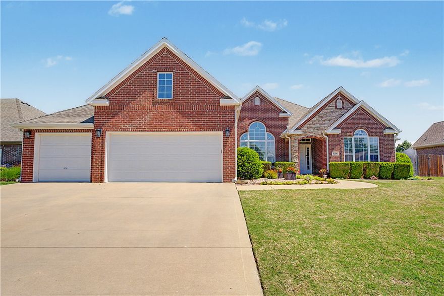 Beautifully maintained home in one of Bentonville’s most desirable locations with direct access to the Razorback Greenway and trail system connecting to Crystal Bridges Museum of American Art. Rare one-level floor plan featuring 4 true bedrooms plus a dedicated office and formal dining room, with an oversized bonus room offering flexible space for a media room, playroom, or second living area. Interior highlights include tall ceilings, extensive trim work, crown molding, and a spacious open feel throughout. Situated on a large lot with an oversized patio perfect for entertaining or relaxing outdoors. Major updates include a new HVAC system and roof only a few years old, providing peace of mind for the next owner. Conveniently located near Downtown Bentonville, parks, schools, biking trails, dining, and everything Northwest Arkansas has to offer.