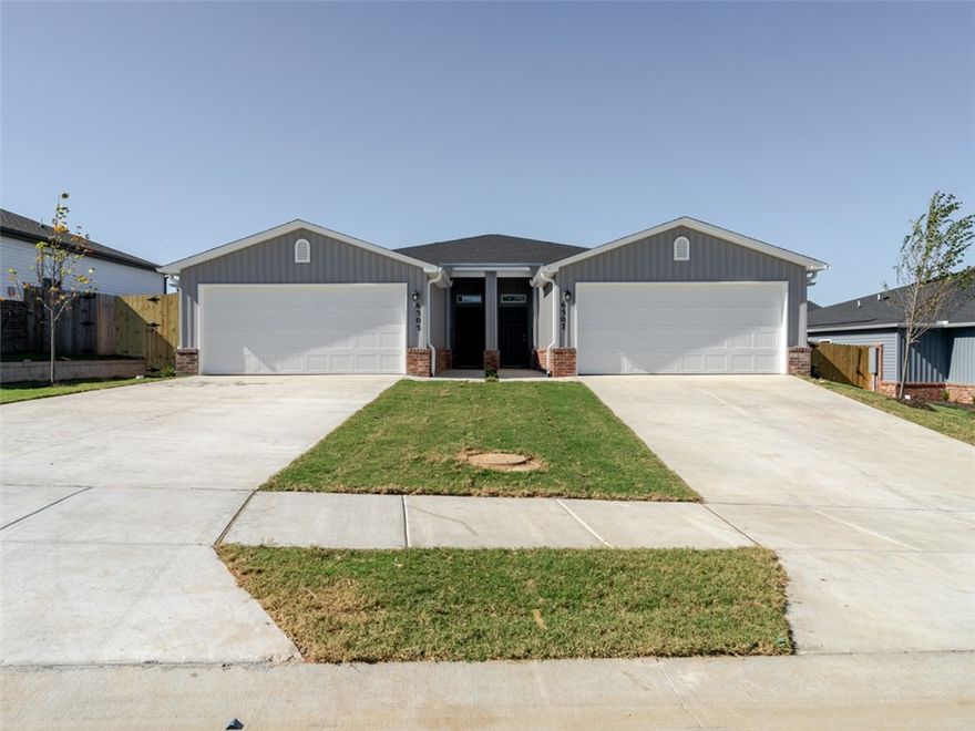 Don't miss this brand new upscale 1 level townhome. 4 bedrooms, 2 baths, granite countertops throughout, pantry and a full appliance package including washer and dryer and side by side refrigerator.  Luxury vinyl plank throughout entire home.  2-inch faux blinds and ceiling fans. 2 car garage with privacy fenced back yard. Refrigerator conveys. Washer and dryer provided for convenience only. 1 small pet negotiable 50.00 increase rent plus 350.00 additional deposit. All adult occupants must complete application. $50/person to apply.