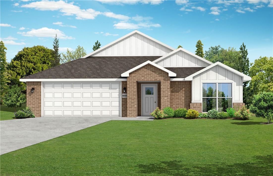 This 3 bed, 2 bath 1714 square foot floor plan is
customizable to your needs. Take your pick from a flexible
living space, coffee bar, or pocket office in this 1,700-
square-foot home. The ability to choose from structural
options to best suit your lifestyle makes this house a
home! With an open-concept living space and covered
patio, this house is perfect for entertaining. Complete with
a large primary suite with dual closets!
Taxes subject to change based on new construction.