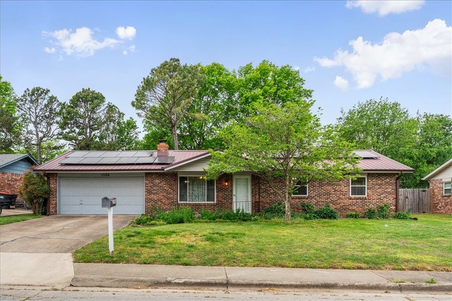 Welcome to this charming 3-bedroom, 2-bathroom home perfectly situated in the heart of Springdale. This 1,160 sq. ft. residence offers a classic layout featuring a cozy fireplace and central climate control for year-round comfort. Nestled on a 1/4 acre lot, the property provides ample outdoor space for gardening or entertaining and features separate covered deck, coy pond, fruit trees, grape vines and storage building. Owned solar panels keep energy bills at rock bottom. 
Adventure and culture are just minutes away. Enjoy world-class recreation at the nearby J.B. Hunt Park or explore the scenic Thunder Chicken Trailhead. The Shiloh Museum of Ozark History is a local treasure, while the Botanical Garden of the Ozarks offers a peaceful escape. With easy access to I-49, you are perfectly positioned to enjoy the best of Northwest Arkansas, from the Arvest Ballpark to the shops and restaurants of downtown. This move-in-ready gem combines suburban tranquility with unbeatable proximity to the region's top attractions.
