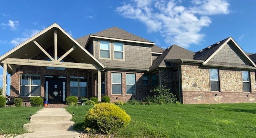 Stunning home in an amazing subdivision with beautiful views. Close proximity to Interstate, schools, retail, business, Trails etc. Spacious two-level home, 4 large bedrooms, 3 full bath, large media room. Downstairs guest bedroom and full bath just off of living room. 3 spacious garages with access from Alley driveway. Beautiful fenced in landscaped backyard with a pergola. Large kitchen with granite counters, Wall oven/Microwave combo, Gas cooktop, Pantry, Eat-in kitchen, mudroom, large laundry room, lots of storage space and great front porch. Upstairs two bedrooms, full bath and a spacious media room. Washer, Dryer and Refrigerator included.
