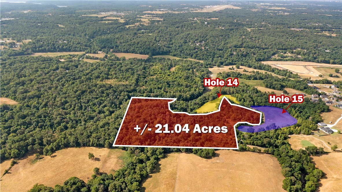 Incredible +/- 21.04 acres with outstanding development potential in the rapidly growing community of
Pea Ridge, AR. Located near holes 14 and 15 of Big Sugar Golf Course, this property offers seclusion,
stunning fairway views, and unmatched beauty. Pea Ridge is experiencing a population boom, with
growth expected to far outpace the state average, and demand for land is soaring. New homes in the area are being constructed at a rapid pace, many selling for $400K+. The nearby Big Sugar Golf Course is a challenging & picturesque 18-hole, Par 72 Champion course, offering a full driving range, practice area, an 8,000SF putting green, a fully stocked pro shop, a restaurant & bar, and optional club memberships. This dynamic parcel is perfect for a private estate or new development. Minutes from area amenities and part of Northwest Arkansas's top-rated growth corridor. Don't miss this opportunity!