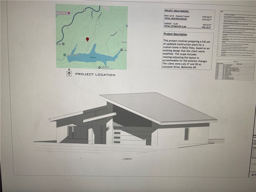 Perced, Surveyed, Septic Designed Lot with Ozark Midcentury Modern Plans!  Engineered Designed Plans are getting City approval as we speak.  Homestead without the Headache with this lot!  Excellent, centralized location, right by Lake Ann!  Discover your slice of Ozark paradise in beautiful Bella Vista, Arkansas! This lot offers the perfect balance of peaceful natural surroundings and modern community amenities. Nestled among rolling hills, crystal-clear lakes, and mature trees, this property is ready for your dream home or investment build. Whether you’re looking for a quiet retreat, a vacation getaway, or your dream home in the Ozark Mountains with Big-City Access less than 10 miles away, this is your lot.  Benton County is the Mountain Bike Capital of the World and all of NWA is connected by Trail, offering Concerts, Festivals, Dining, Shopping and much more!  Come join the party and relax with us in the Recreation/Resort City of Bella Vista!