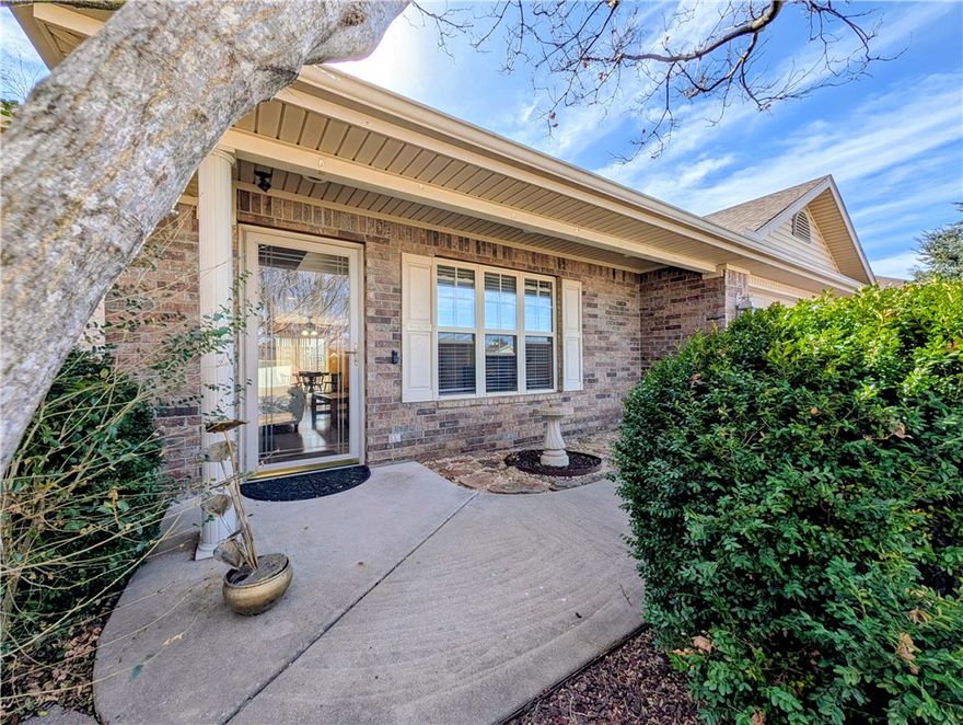 Preferred lender credit up to $3k! This all-brick 3 bed, 2 bath home delivers the layout & location today’s buyers want. Just minutes to the Walmart neighborhood market, Gateway park, Bentonville Community Center, Coler Mountain Bike Preserve, the Home Office campus, top-rated schools, shopping, & dining! This is everyday convenience without sacrificing neighborhood feel. Inside, the split floor plan creates privacy between the primary suite and secondary bedrooms. The open living, kitchen, & dining flow is ideal for hosting, anchored by a gas fireplace and oversized island with bar seating. Plenty of natural light with skylights throughout the home. The primary suite features tray ceilings, a spacious bath with separate tub & shower. Enjoy the back yard with plenty of room for gardening, a walk around side walk to the front, firepit area, outdoor grill area ready for your own design. Low-maintenance brick exterior. Smart layout. Prime Bentonville access. Makes this a perfect investment property or primary home.