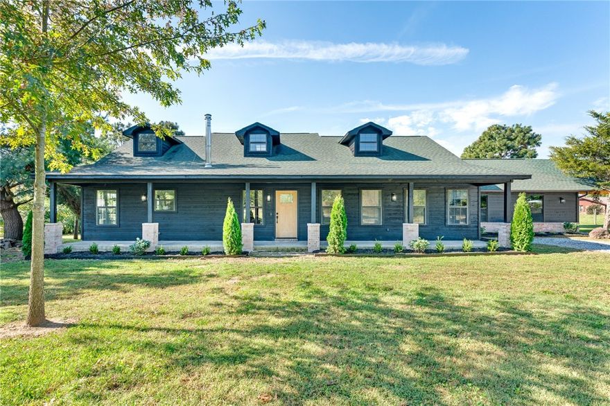 This fully updated home in northeast Fayetteville offers the perfect balance of privacy and accessibility. Just over 3 minutes from I-49 and 15 minutes away from downtown Fayetteville, you'll enjoy all the perks of town while living on your own 1.5-acre lot with ag/sf-1 zoning. Thoughtfully renovated from top to bottom, this property boasts fresh interior and exterior paint, brand-new flooring throughout, a fully remodeled kitchen, and eye-catching new light fixtures that enhance every room. The spacious primary suite offers a luxurious escape with a custom marble shower and an upgraded dressing area featuring expanded storage. A newly added media room provides the perfect space for movie nights, gaming, or entertaining guests. Soaring vaulted ceilings and large windows fill the home with natural light, creating an airy, open atmosphere. Step outside to take in breathtaking panoramic views from the expansive wood deck, or relax on the custom wood swing. The property is agent owned. Schedule your showing today!