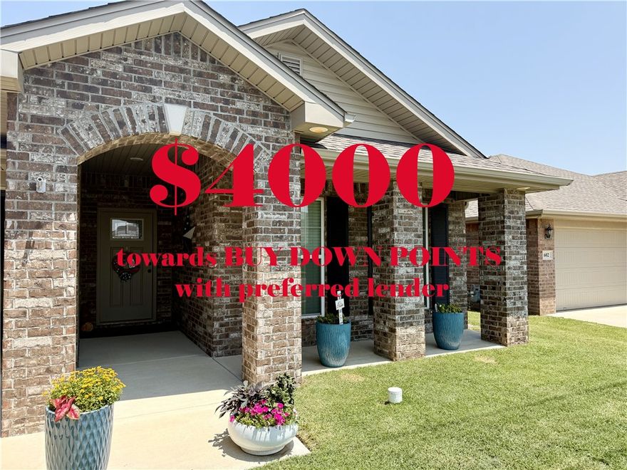 Nestled in a quiet, family-friendly Bentonville neighborhood, this home was designed with modern living in mind. It property offers both comfort and convenience with low-maintenance finishes and thoughtful layout. The family room flows effortlessly into the dining area and kitchen, creating an inviting space for entertaining. The well-appointed kitchen is equipped with granite countertops and ample storage—perfect for culinary pursuits. Enjoy the covered back patio for morning coffee or evening rests. The exterior is a craftsman style with amazing curb appeal. This home has 4 bedrooms and 2 bathrooms. It is a split bedroom floor plan and one level. One owner - very well kept and like new! Seller is offering $4000 towards buy down points with preferred lender.