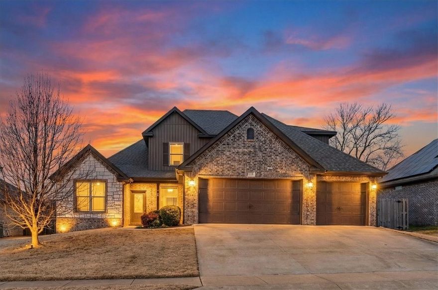 BETTER THAN NEW CONSTRUCTION. EAST-FACING, coveted 5-bedroom home 10 min to Walmart HO. Open concept floorplan - no POA dues. 3 down (including primary), 2 bedrooms upstairs with utility room off of primary for efficiency. Both bedroom pairs share a full bath. 3-car garage with upgraded storage system and tornado shelter. UV light added to HVAC for improved air quality, water purification at kitchen sink, professionally maintained landscaped yard, including local cultivars. Updates to flooring, dishwasher, microwave, smart home features. Crown moulding, wine rack in kitchen. Additional upgrades: 3 cm granite counters, double doors on all closets, oversized backyard for entertainment and/or pool in quiet subdivision. Property qualifies as a low interest assumable VA loan - please see listing agents for inquiry. $5000 landscape allowance and up to $4500 preferred lender credit too. Immaculate, move-in ready. Please request amenities portfolio and seller property disclosure from your real estate professional.