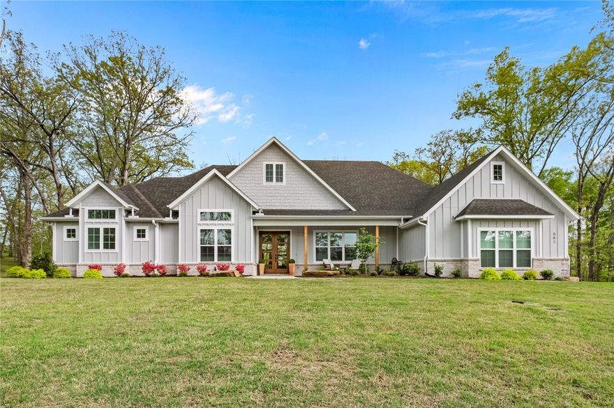 Come home to Shelby Forrest subdivision, Pea Ridge's hidden gem. This 1 year old home has everything, park like setting, quiet street, entertaining kitchen, massive outdoor space, extra sitting space in master bedroom, his and her master closets, oversized 3 car garage and so much more.