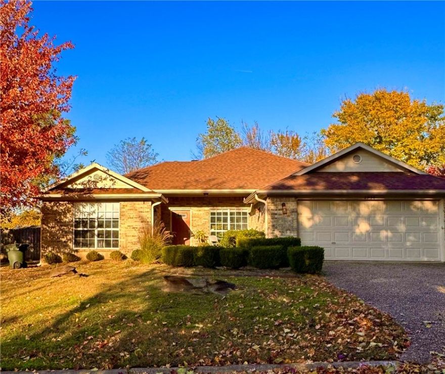 Welcome to this inviting 3-bedroom, 2-bath home featuring a unique split floor plan and a cozy two-sided fireplace.  Enjoy versatile living spaces including a bright sunroom and breakfast room.  The large backyard is fenced for privacy and includes a sparkling in-ground pool and a convenient Morgan storage building.  Located close to schools, shopping, and dining, this home offers comfort, character, and great location!