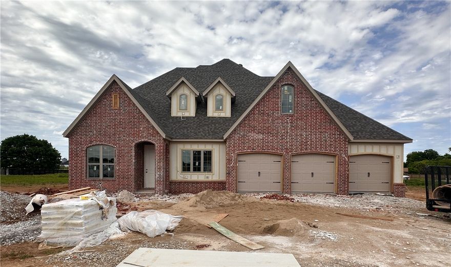 Up to $10,000 in buyer incentives available, including $6,500 from the builder and $3,500 from the preferred lender. These incentives may be used toward closing costs, prepaids, or a rate buydown. The builder portion may also be used as an appliance credit. This home offers a semi-custom opportunity, with certain interior selections still available to change based on the current stage of construction. Located in County Line Square near Shaw Family Park. The Fairview opens to the main living area with a fireplace and 3 large windows. The kitchen includes a large island, GE Profile stainless steel appliances, and ceiling-height cabinets. A bedroom and full bathroom are on the main level, along with the primary suite featuring a vaulted ceiling, double vanity with centered makeup vanity, walk-in shower, and walk-in closet connected to the laundry room. Upstairs offers 3 bedrooms and a full bathroom. Fence, gutters, and blinds are included. A community pool and pavilion are coming soon for residents to enjoy.