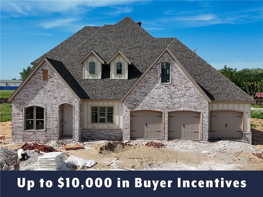 Up to $10,000 in buyer incentives available, including $6,500 from the builder and $3,500 from the preferred lender. These incentives may be used toward closing costs, prepaids, or a rate buydown. The builder portion may also be used as an appliance credit. This home offers a semi-custom opportunity, with certain interior selections still available to change based on the current stage of construction. Located in County Line Square near Shaw Family Park. The Fairview opens to the main living area with a fireplace and 3 large windows. The kitchen includes a large island, GE Profile stainless steel appliances, and ceiling-height cabinets. A bedroom and full bathroom are on the main level, along with the primary suite featuring a vaulted ceiling, double vanity with centered makeup vanity, walk-in shower, and walk-in closet connected to the laundry room. Upstairs offers 3 bedrooms and a full bathroom. Fence, gutters, and blinds are included. A community pool and pavilion are coming soon for residents to enjoy.