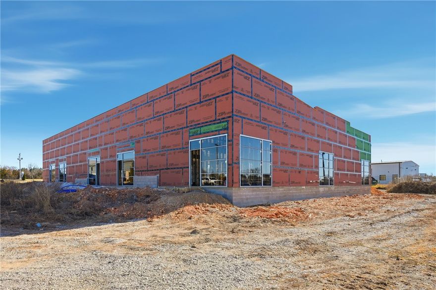 Prime opportunity to grow your business with +/- 2,000 SF of brand new construction office/flex space
for lease just off S 8th St in Rogers. Located in a high-traffic area that sees around 24,000 VPD, this
space offers excellent visibility for your business. Construction is currently underway, with anticipated
move-in ready in March 2026. This corner suite will feature large windows providing ample natural light, making it ideal for office, medical, or professional service use. The landlord will include a finished bathroom and HVAC installation in the suite, with additional tenant improvements available and amortized into the lease agreement. If more space is needed, this suite can be combined with neighboring units for a total of up to 10,000 SF.