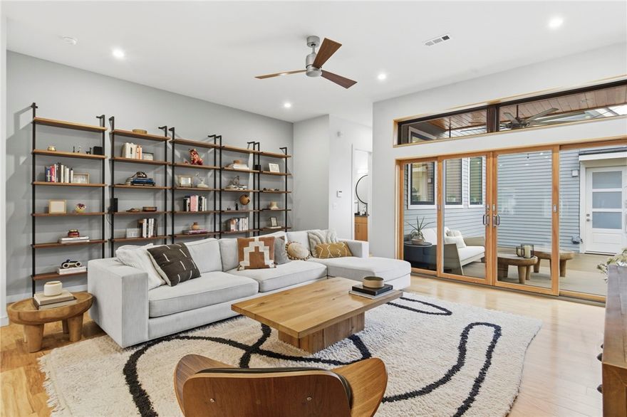 If you’ve been chasing the Bentonville lifestyle… this is it.
Located in the heart of downtown, just moments from the Square, 8th Street Market, and the new Walmart Home Office, this home puts you exactly where everything is happening—without sacrificing privacy or design.
This isn’t about square footage. It’s about how you live.
Morning coffee turns into a walk to your favorite spot. Evenings mean dinner downtown, drinks with friends, or biking the trails just minutes away. It’s a lock-and-leave lifestyle with everything at your fingertips.
Inside, the home is intentionally designed—soaring ceilings, expansive windows, and a clean, modern aesthetic that feels both elevated and effortless. The kitchen blends function with style, while every space is built to feel open, light, and connected.
Upstairs, the primary suite becomes your personal retreat, with a spa-like feel that makes it hard to leave in the morning.
With features like solar panels and smart home technology, it’s as efficient as it is beautiful.