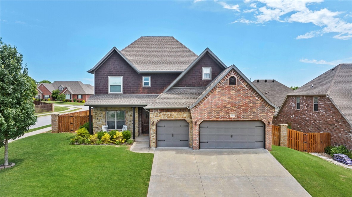 This gem is listed in popular Cross Creek Rogers near all things NWA. Walking trails, pool, playground, clubhouse, pball/tennis/bb courts, & ball field are all for enjoyment. This 4BR 3.5BA, 3 car Parsley Custom Home is filled with delightful extras. The corner lot home has a charming front porch for rocking. Be productive in your oversized home office with natural light and French doors. Enjoy your gourmet kitchen with gas stove, double oven, large walk-in pantry & bar seating that opens to the EIK and family room. Your back patio will fit all the grill toys and is gas plumbed. Relax in your primary suite with detailed ceiling accent, and luxury bath. Wash is not a chore in the utility room with laundry sink, mud bench, storage and hang rods. Upstairs find 3BR, a bonus room, 2BA, an additional built in office space and separate reading nook. Upgrades & features include the Trane 14&18 Seer units with Reme Halos for better breathing ‘22, dishwasher ‘24 and more! Reach out for a full list. Make this home today!