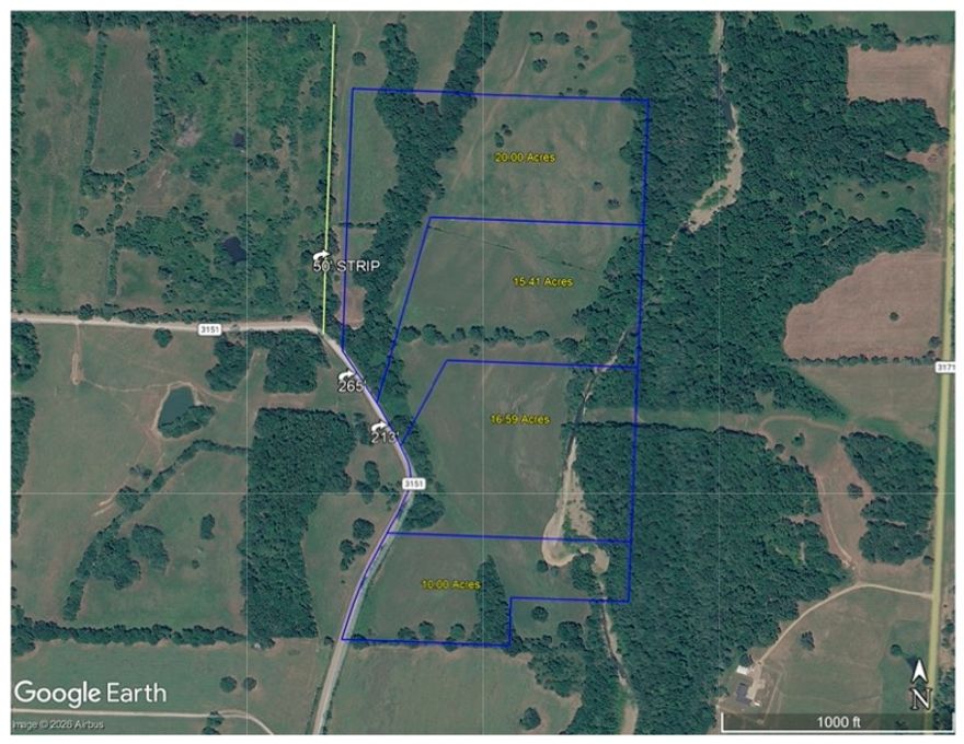 15.41 acres with County Road 3151 along the west boundary and Horsehead Creek running along the east
side. The property offers usable ground suitable for a home, barn, arena, pasture for horses or livestock,
and small hay production. Ample road frontage allows flexibility for driveway placement and barn access.
No immediate neighboring residences provide open space and separation. The creek forms a natural
boundary along the east side and adds privacy. Located just 7 minutes from Interstate I-40 access, this
property offers convenient travel while maintaining a quiet rural setting. Suitable for residential,
agricultural, or recreational use.