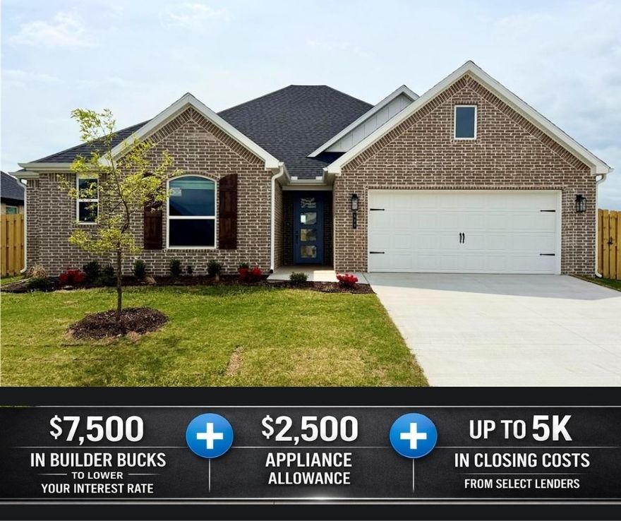 With its scenic surroundings and prime access to top local destinations, Bariloche is an ideal place to call home.The open-concept of the Teal main living area provides a seamless flow between the kitchen, dining, and living spaces—perfect for entertaining and everyday comfort.An impressive 8-foot front door creates a grand entrance while enhancing natural light throughout the home. The kitchen features modern stainless steel appliances that combine style and durability, along with a beautiful composite granite sink known for its strength and easy maintenance. Enjoy access to the community dog park located at the back of the neighborhood, adding convenience and charm for pet owners.For a limited time, Lower your interest rate with $7,500 from the builder + $2,500 appliance allowance + up to 5k in closing costs from select lenders. For a total of up to 15K with lender incentives. Fence, blinds, and gutters are all included.