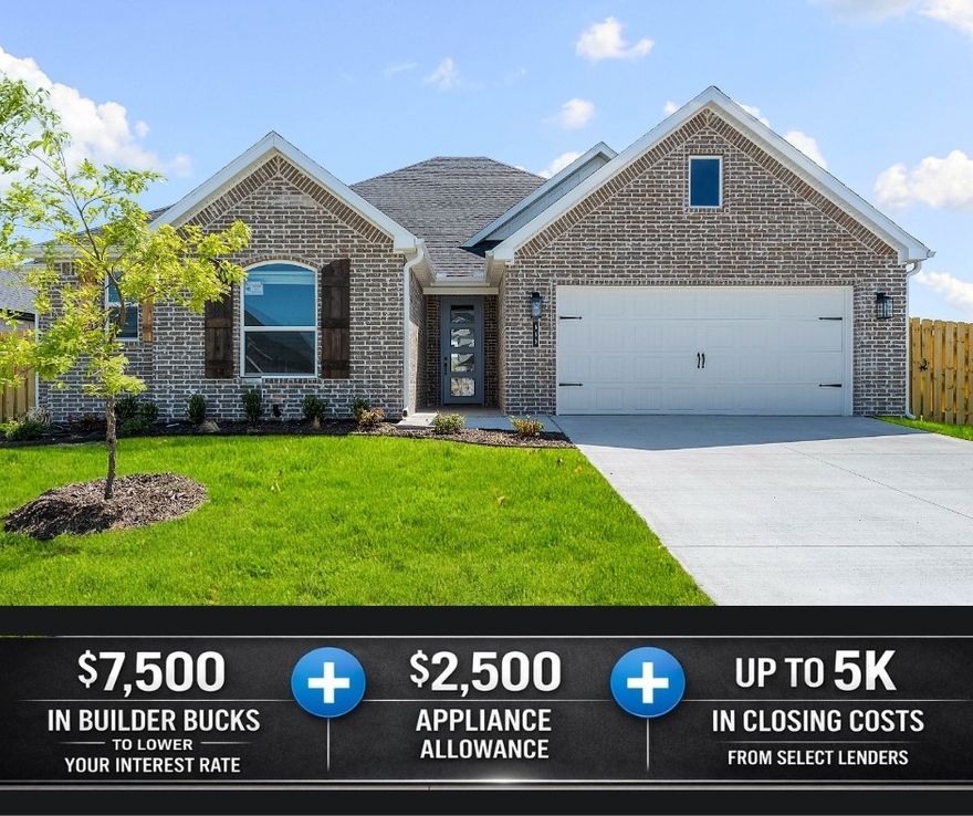 With its scenic surroundings and prime access to top local destinations, Bariloche is an ideal place to call home.The open-concept of the Teal main living area provides a seamless flow between the kitchen, dining, and living spaces—perfect for entertaining and everyday comfort.An impressive 8-foot front door creates a grand entrance while enhancing natural light throughout the home. The kitchen features modern stainless steel appliances that combine style and durability, along with a beautiful composite granite sink known for its strength and easy maintenance. Enjoy access to the community dog park located at the back of the neighborhood, adding convenience and charm for pet owners.For a limited time, Lower your interest rate with $7,500 from the builder + $2,500 appliance allowance + up to 5k in closing costs from select lenders. For a total of up to 15K with lender incentives. Fence, blinds, and gutters are all included.