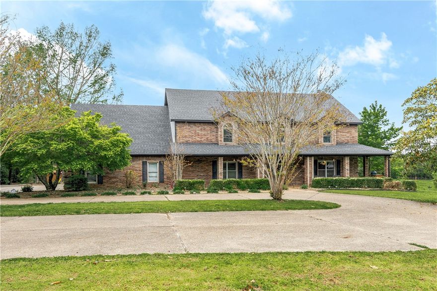 Wow! This is a "One of a kind" home! Location is unbelievable just outside of town but just a few  minutes and you are at Penguin Ed's BBQ on Mission or the University of Arkansas.  Massive amount of space inside and out!! This home features a beautiful kitchen that is completely "Open" to the large living room! This home is perfect for entertaining!  Formal dining, study, laundry and extra bonus space(accessed from outside) are all on the first floor. Upstairs the kids have quite a dream space! 2 huge open rooms for games, living, etc including a wet bar and tons of storage! 3 bedrooms and 2 baths upstairs!! Outside this home does not disappoint! Complete with a saltwater pool that is heated! The land is beautiful with just enough trees for seclusion!! This place has just started being used as a nightly rental is having a lot of success! Amazing property at the right price!! Come see it and you will fall in love!